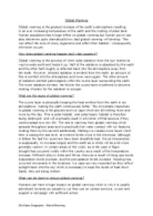 Global warming research paper thesis