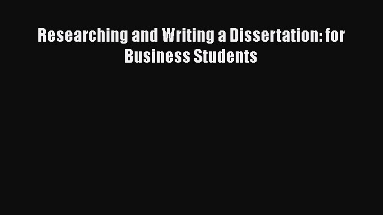 What is the research dissertation/thesis.